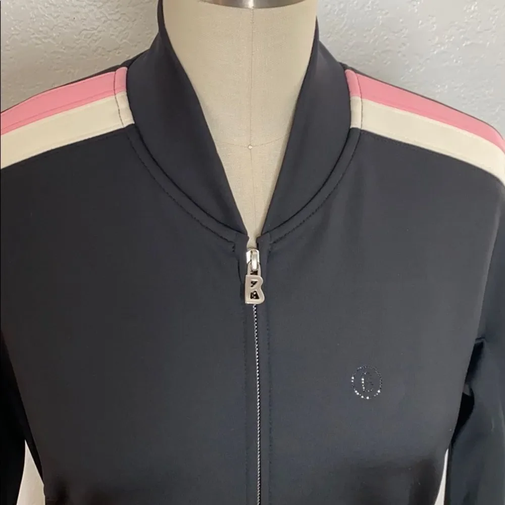 BOGNER black zip ski cold weather snow pink Y2K waterproof  jacket S